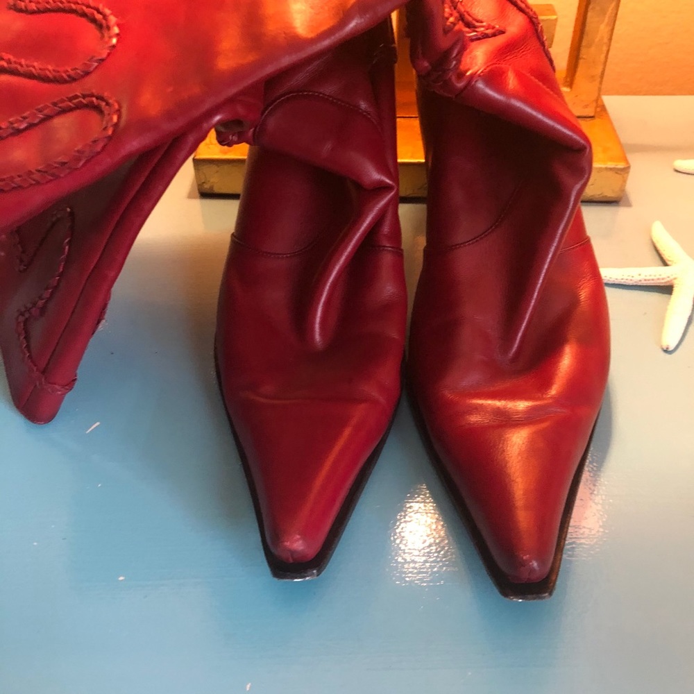 Red Hot Leather Boots - a work of art!